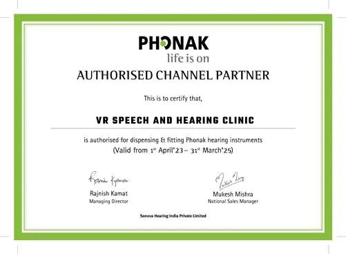 Phonak certificate vr